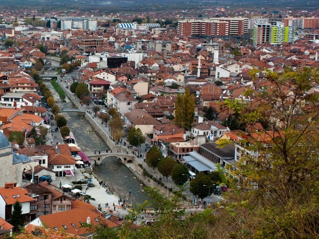 prizren kosovo from kalaja